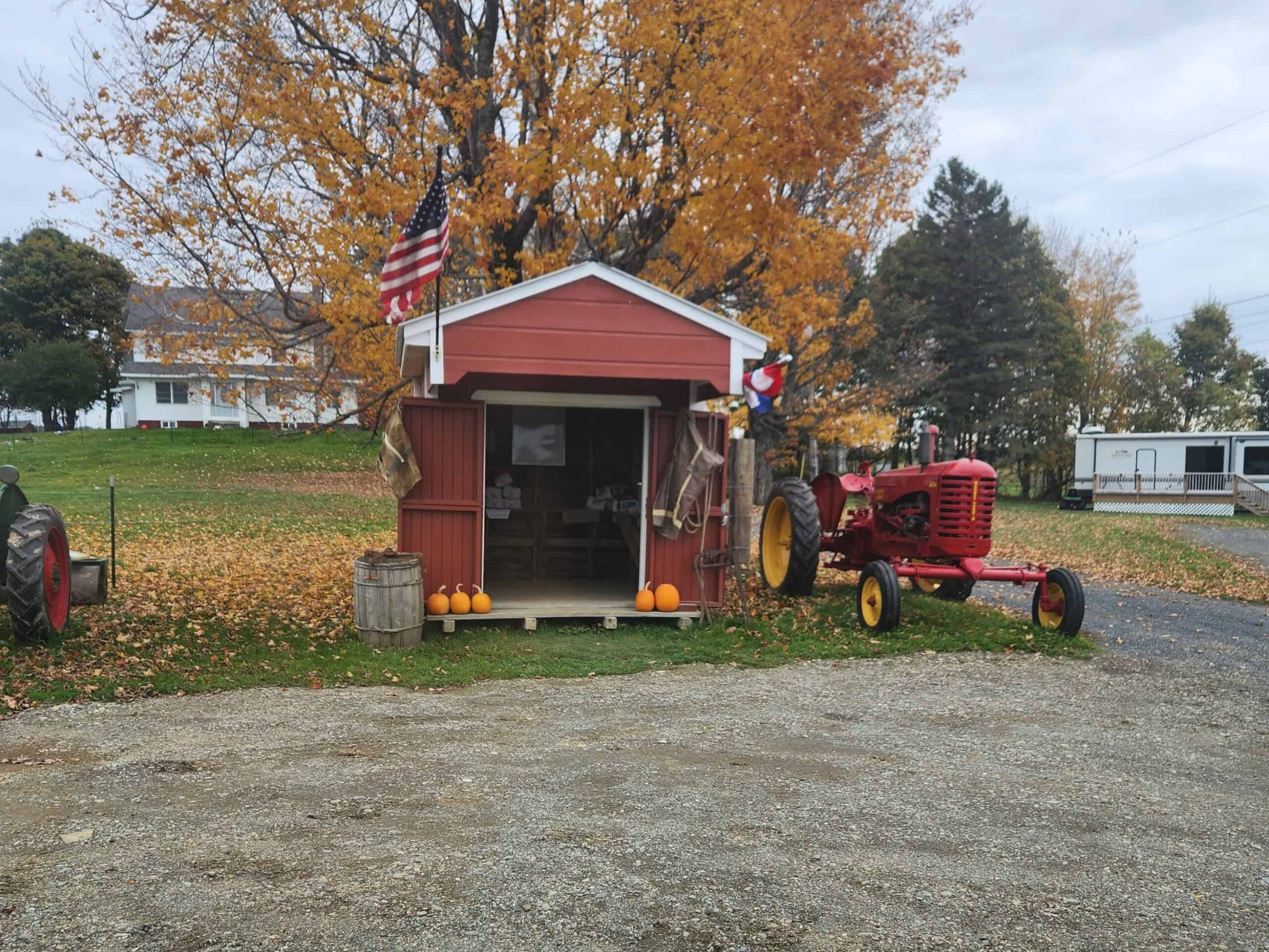 The Honor System is the only system at these roadside stands.